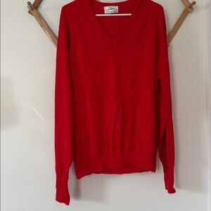 Dior Vibrant Red V-Neck Sweater